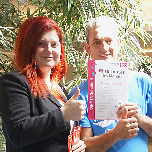 Albert M., der Mitarbeiter des Monats August 2019 von RAHMER Zeitarbeit. Albert M., der Mitarbeiter des Monats August 2019 von RAHMER Zeitarbeit.